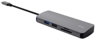 Adapter multiport Dalyx 8 në 1 25672, USB, kompakt, gri