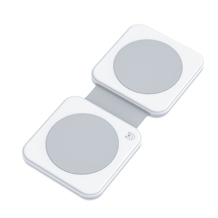 Dviced 2-In-1 Foldable Magnetic Wireless Charger, White