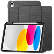 Навлака за таблет Tech-Protect SC Pen Canvas Case за iPad 11" 2025 и iPad 10.9" 2022, функција sleep wake, сиво и црно