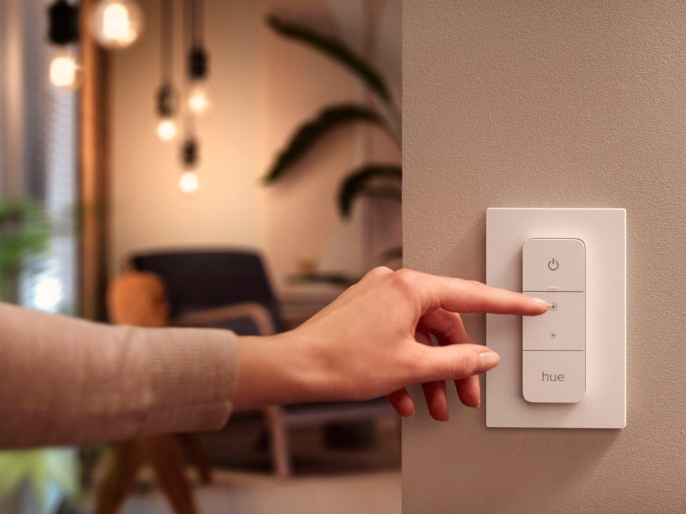 Telekomandë ndriçimi Philips Hue Dimmer Switch, kontroll zbehjeje, pa tela, e bardhë