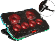Stendë ftohëse për laptop Blow 66-366, 6 ventilatorë, ndriçim RGB, e zezë