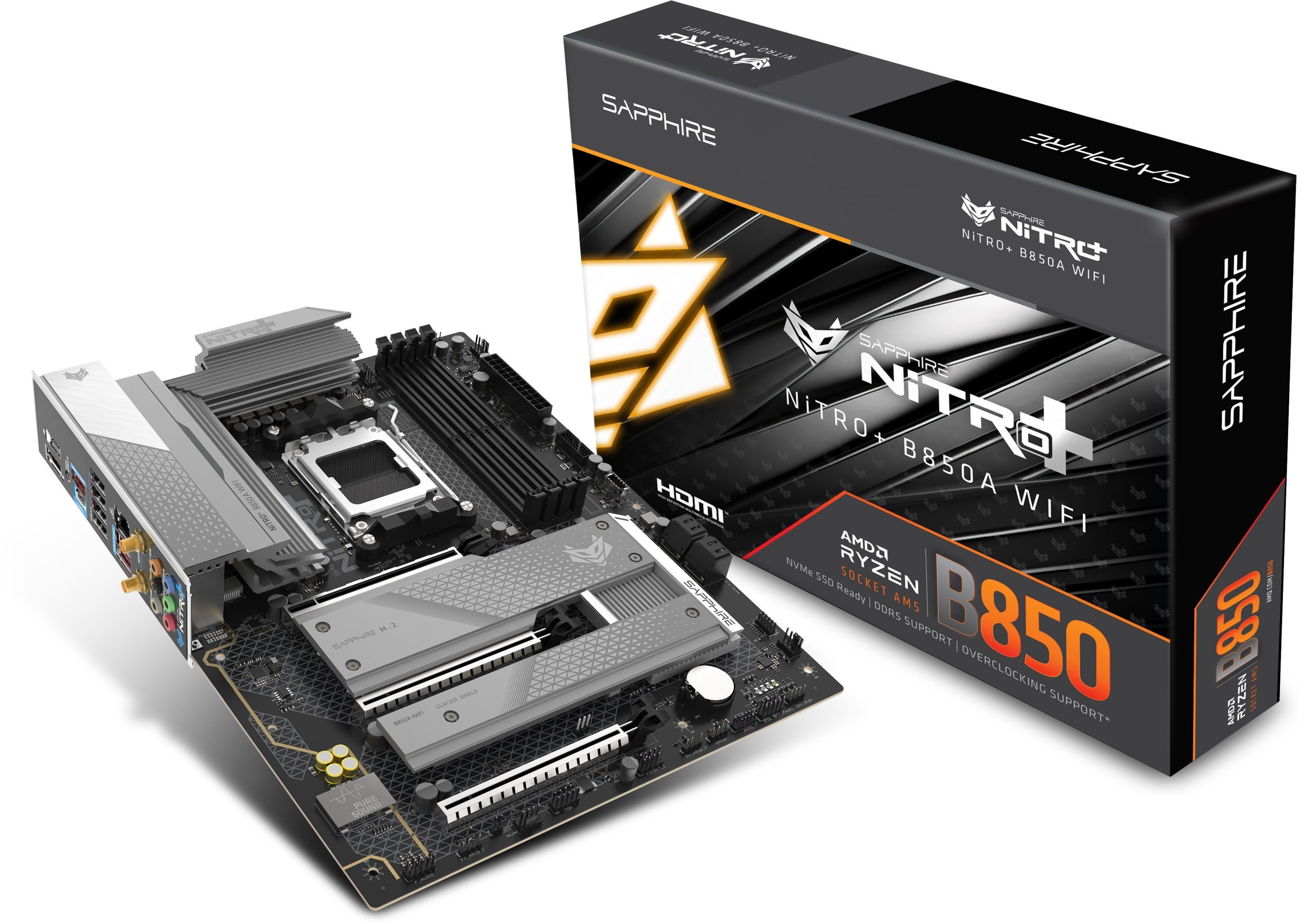 Motherboard Sapphire Nitro+ B850A, Socket AM5, DDR5, WiFi 7