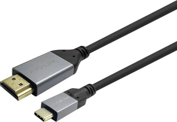 Adapter kabllo Vivolink PROUSBCHDMIMM1, USB C në HDMI, 4K 60Hz, i zi
