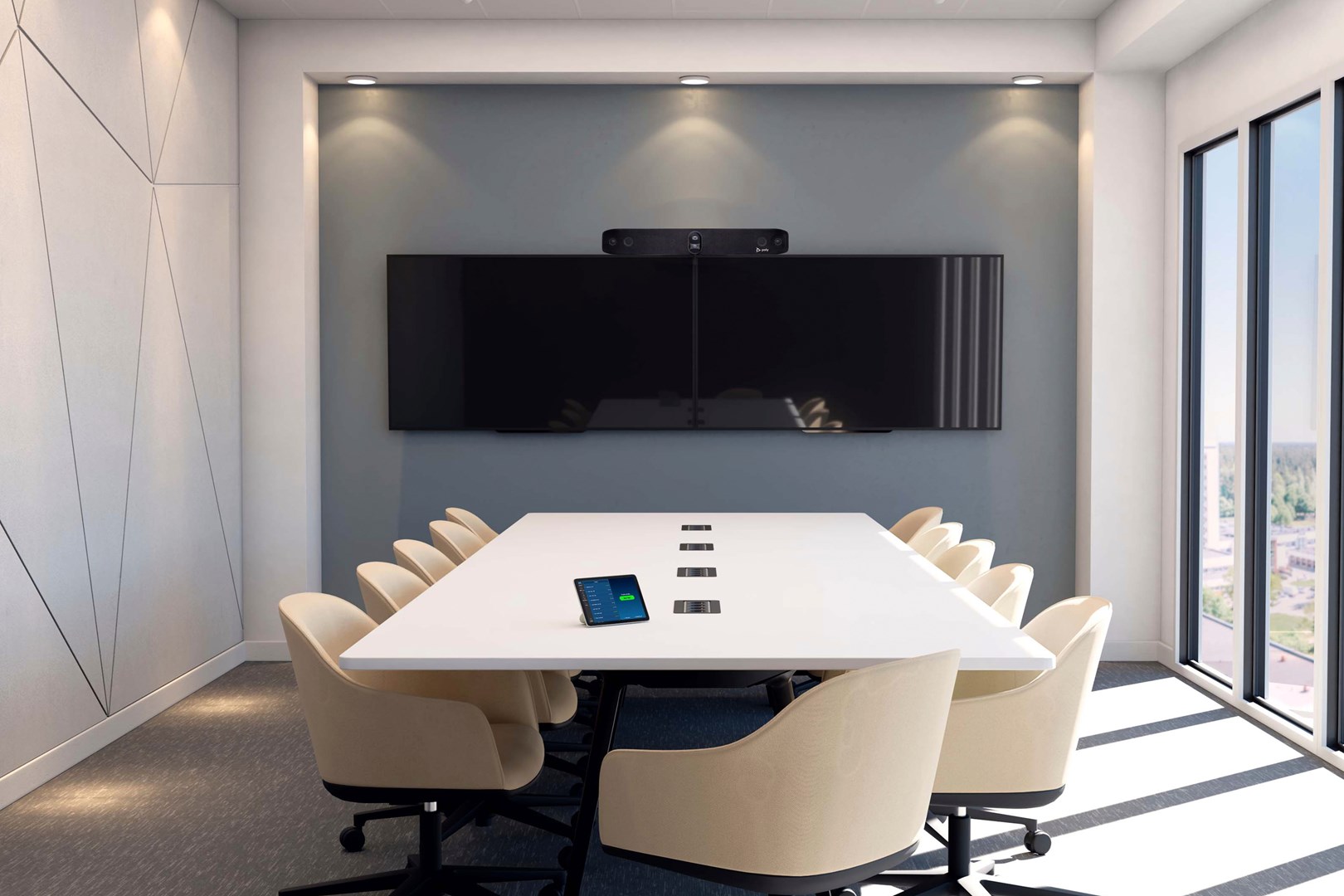 Video bar Poly Studio X70, 4K, universale, e zezë