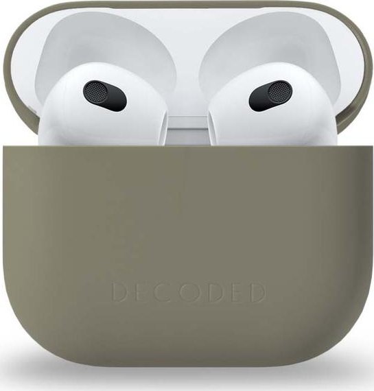 Etui silikoni për AirPods 3 Decoded Aircase, i hollë, polikarbonat dhe silikon, ngjyrë ulliri