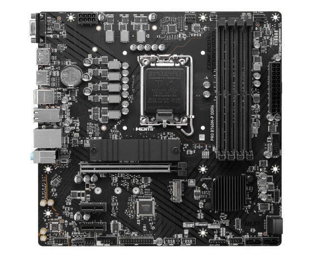 Pllakë amë MSI PRO B760M-P DDR4, mATX, Intel LGA1700, B760