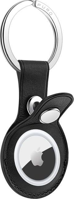 Mbajtëse Puro për Apple AirTag Leather Sky, lëkurë, e zezë