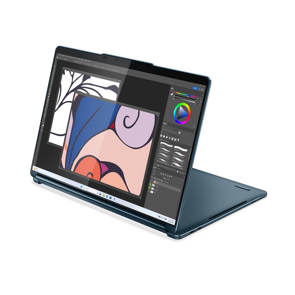 Laptop Lenovo Yoga Book 9 13IMU9, 13.3", Intel Core Ultra 7 155U, Hybrid (2-in-1), Touchscreen, 32 GB LPDDR5x-SDRAM, 512 GB SSD, Wi-Fi 6E (802.11ax) Windows 11 Home Teal + çantë krahu Lenovo B210 (GX40Q17225)