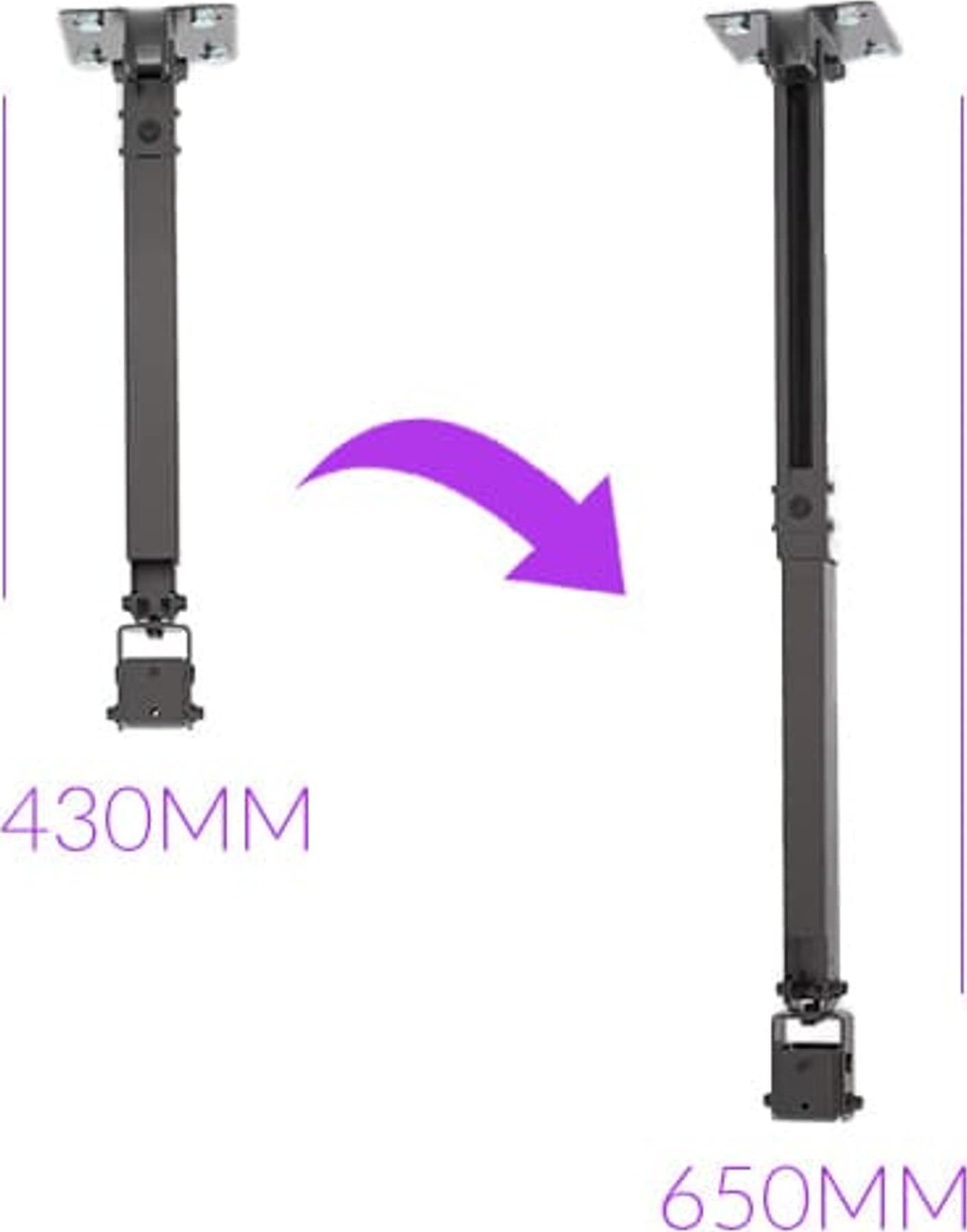 Mbajtëse projektori Spacetronik SPA-P01B, mur dhe tavan, deri 20kg, e zezë