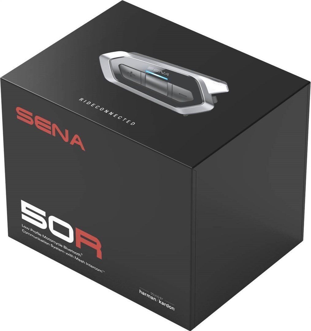 Sistem komunikimi për motoçikleta Sena 50R Harman Kardon, Mesh, Bluetooth 5, i zi