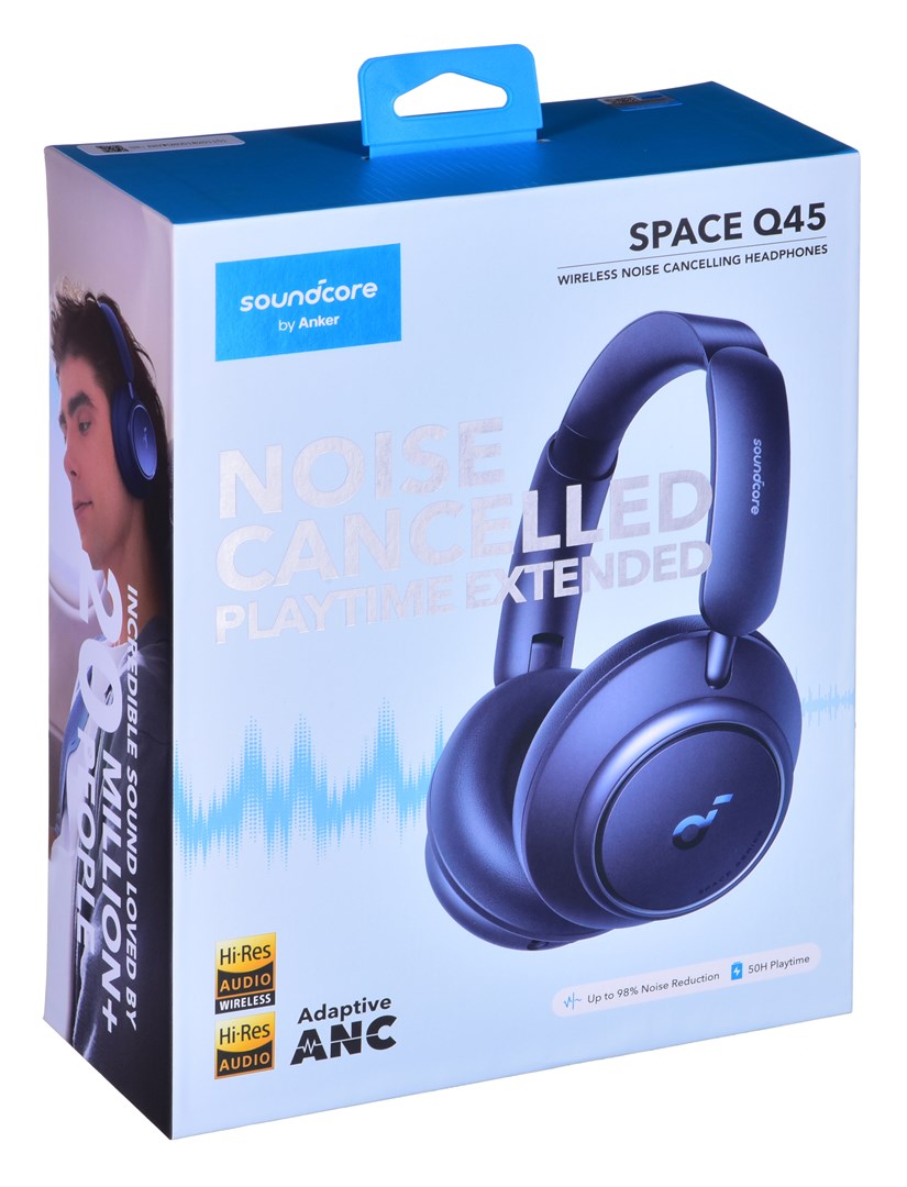 Kufje Soundcore Space Q45, me kabllo & wireless, të kaltërta