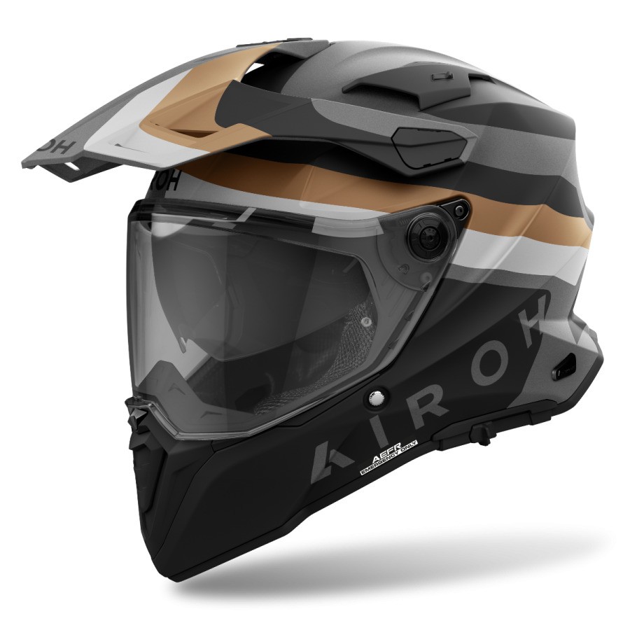 Helmetë motoçiklete Airoh Commander 2, integrale, e zezë