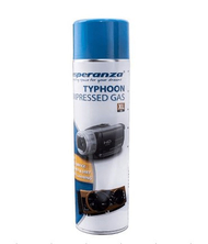 Ajër i kompresuar për elektronikë Esperanza Typhoon ES118, 600ml, me tub pastrimi, i kaltër