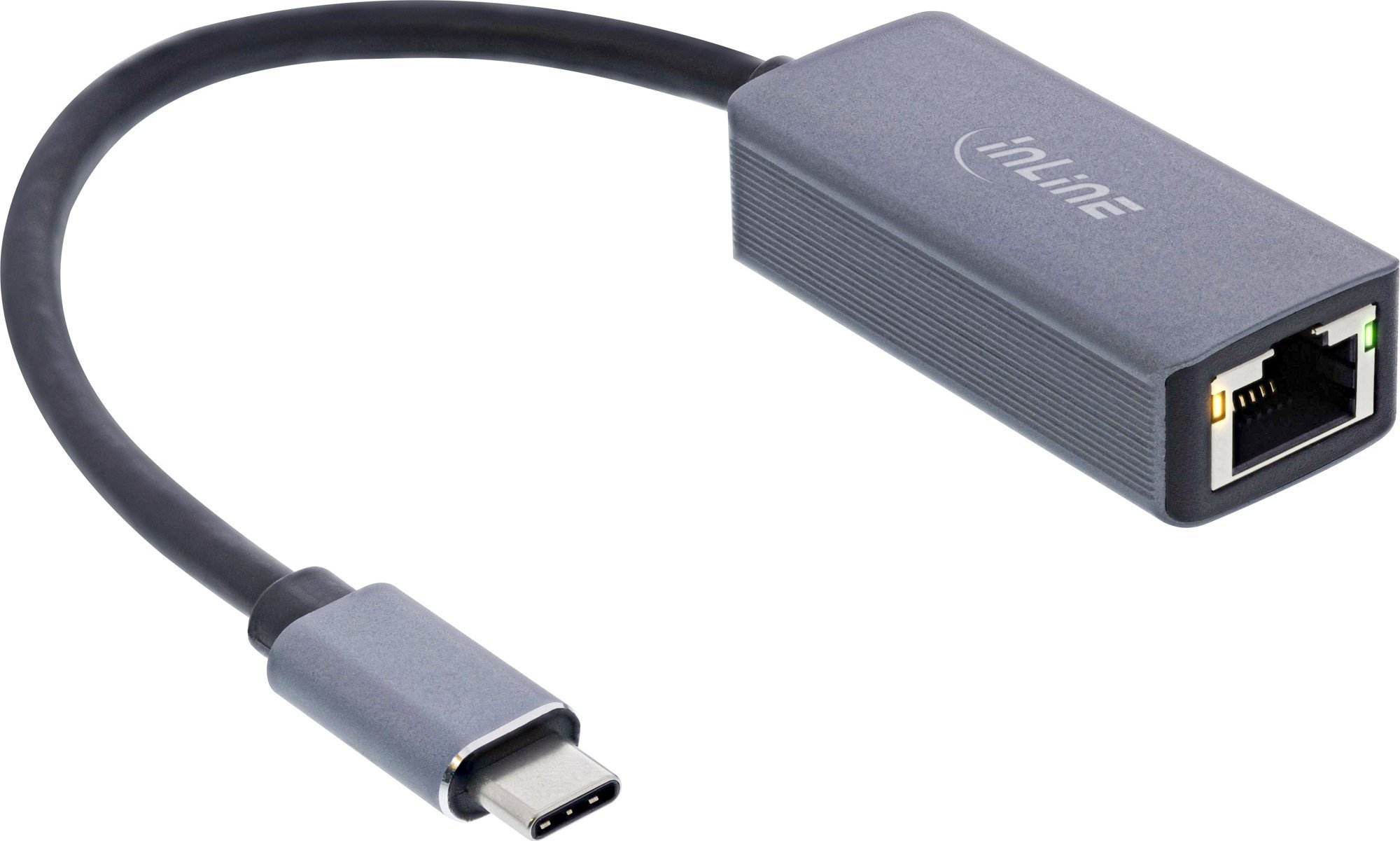 Adaptues rrjeti Delock USB 3.2 Type C në RJ45, 2.5Gb/s, full duplex, gri