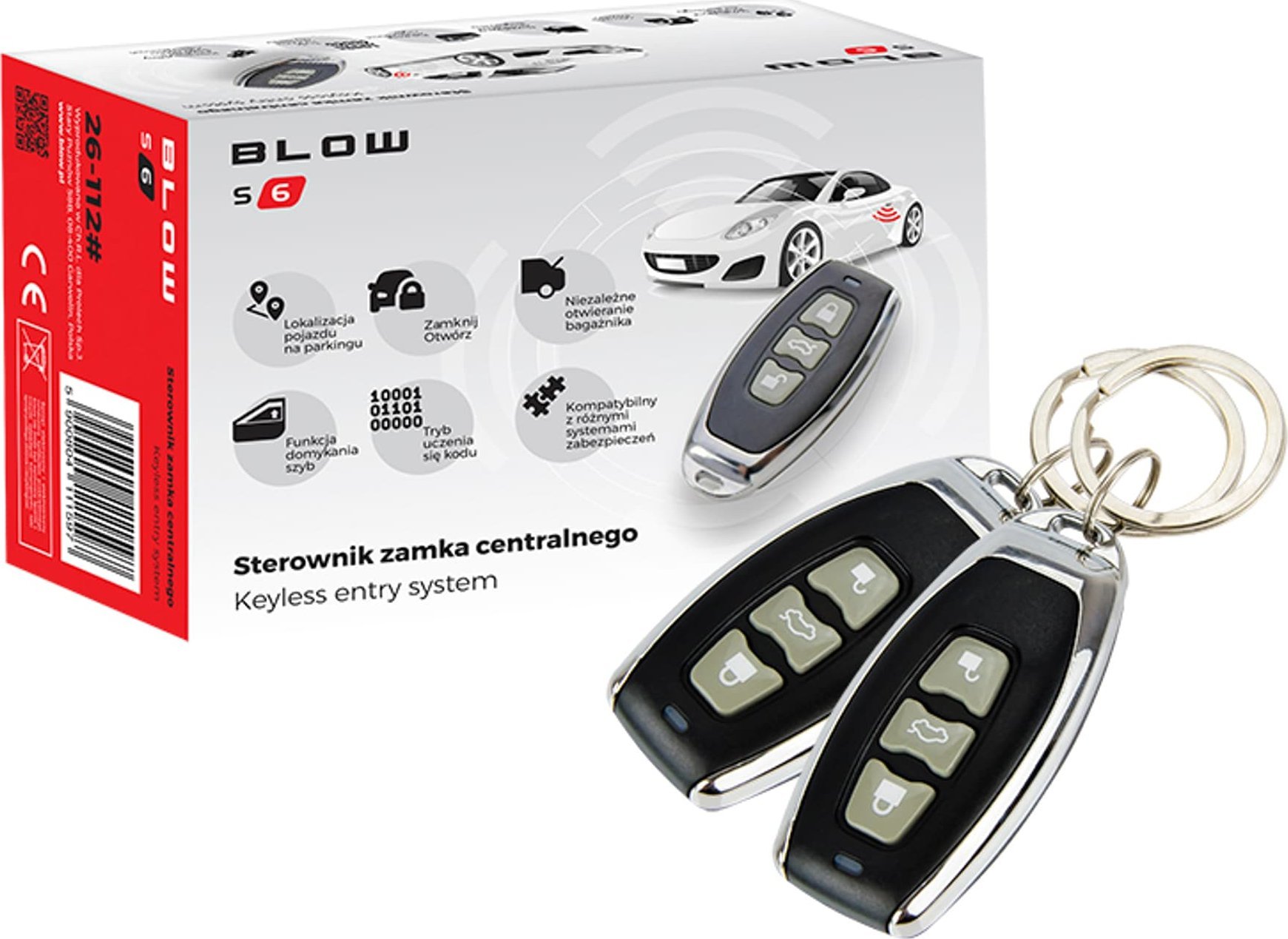 Sistem mbyllje qendrore BLOW 26-112, keyless entry, 433.92 MHz, i zi