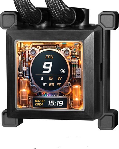 Ftohës uji CPU Lian Li Hydroshift LCD 360S, radiator 360mm, ekran LCD, i zi