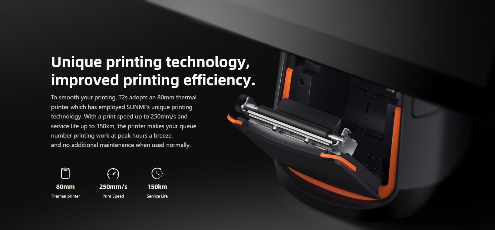 Sistem POS Sunmi T2s, ekran 15.6" me prekje, Android, i zi me portokalli