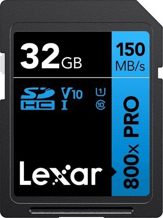 Kartë memorie Lexar 800X Pro SDHC, 32GB, Class 10 UHS I, e zezë