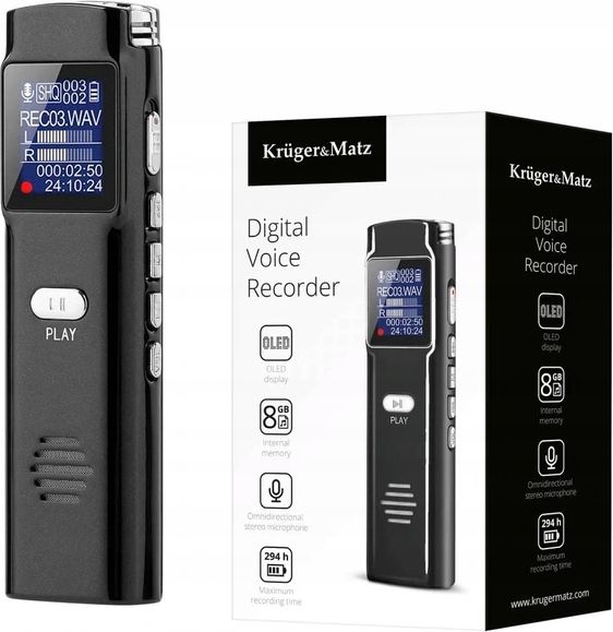 Regjistrues zanor Kruger &amp; Matz KM0286, portativ, i zi