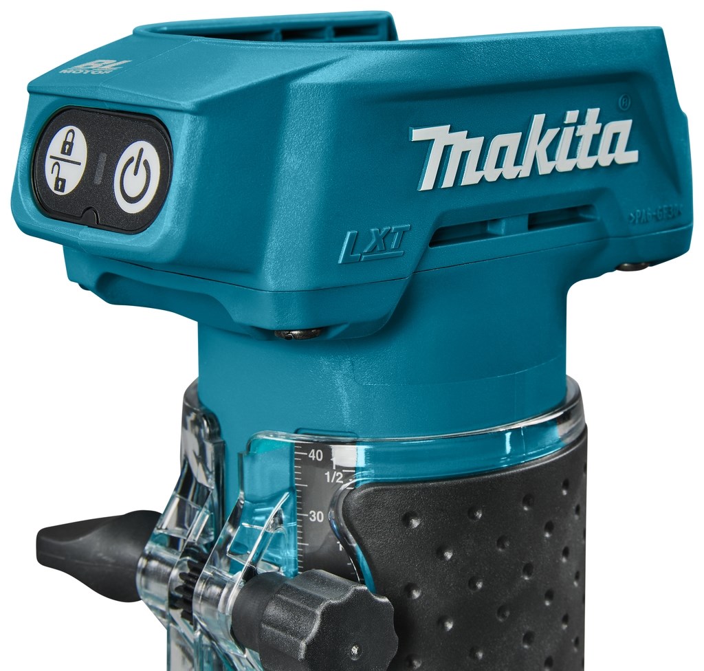 Frezë trimmer pa kabllo Makita DRT52 18V LXT, brushless, 1/4", pa bateri