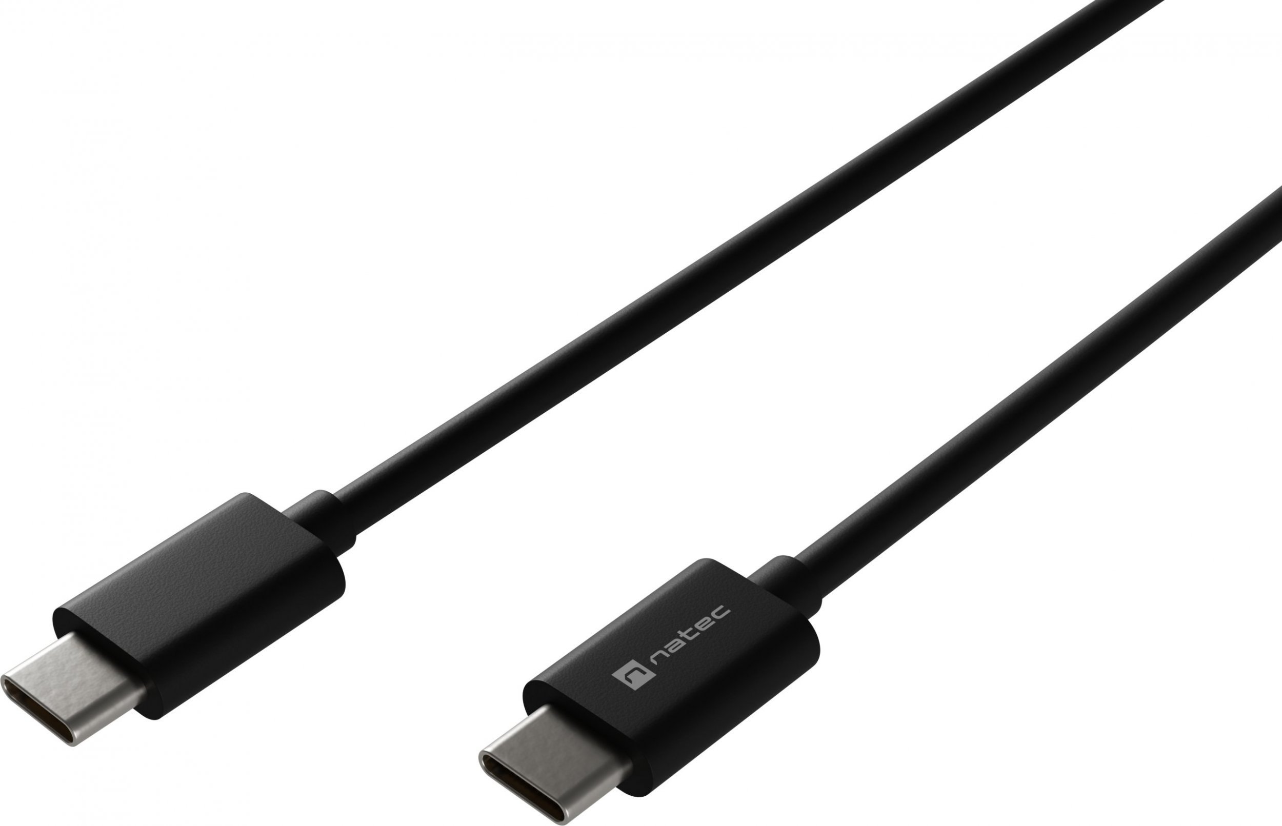 Kabllo USB Natec Prati NKA-2147, USB-C në USB-C, 2 m, 100W, e zezë