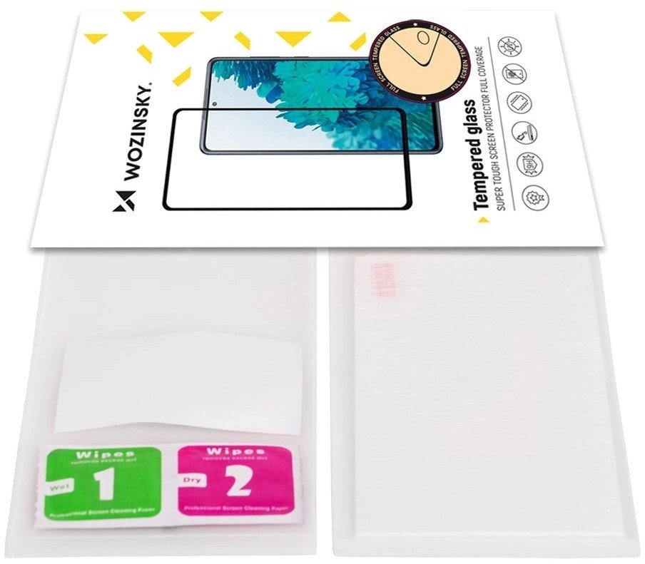 Xham mbrojtës Wozinsky për Xiaomi Redmi Note 14S, Full Glue, 2 copë, i zi