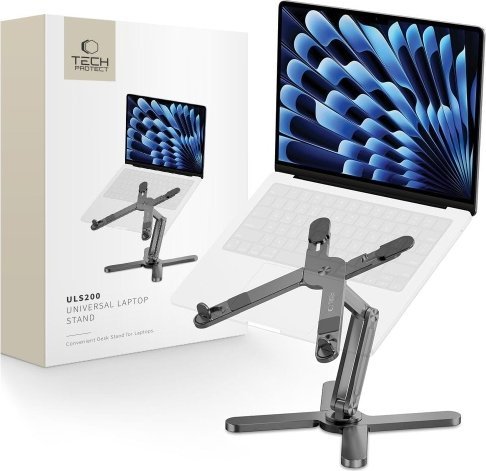 Mbajtëse laptopi Tech-Protect ULS200, universale deri 16", alumini, gri