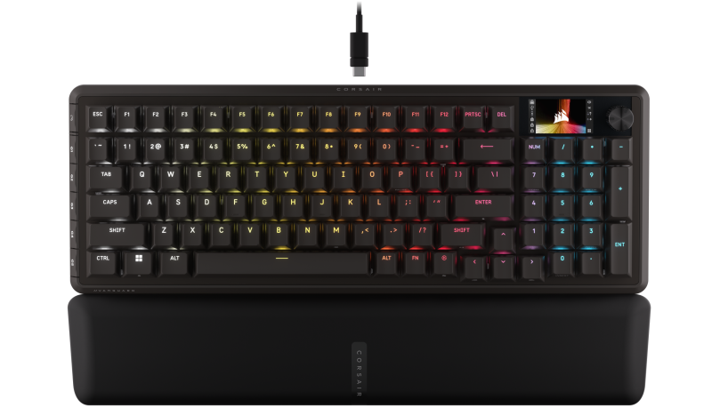 Tastierë gaming Corsair Vanguard 96, mekanike lineare, ndriçim i pasmë, anglisht, e zezë