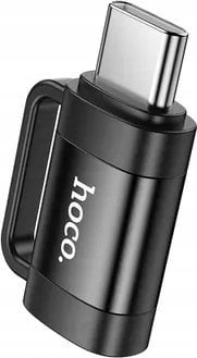 Адаптер OTG Hoco UA31E, USB C во Lightning, 3A, црн
