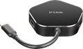 Docking station USB C D Link DUB M420, 4 ne 1, HDMI 4K, Power Delivery 60W, gri