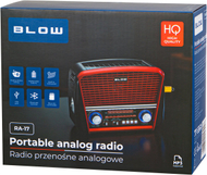 Radio portative BLOW RA17, AM/FM, Bluetooth, me panel solar, e kuqe