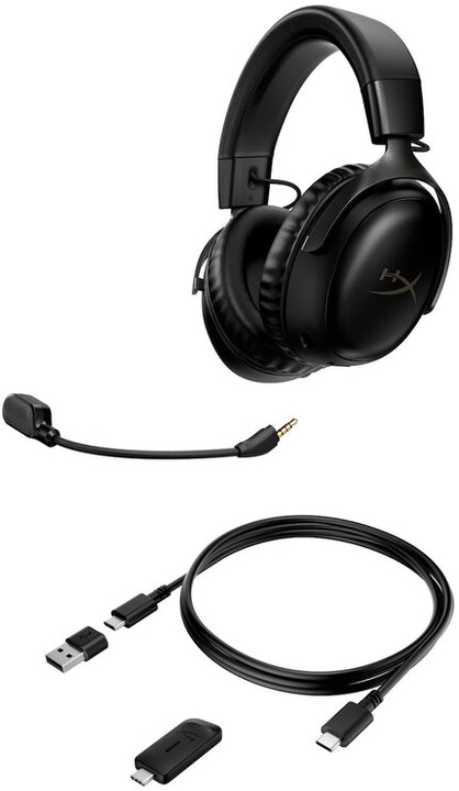 Слушалки HyperX Cloud III Wireless, црна боја