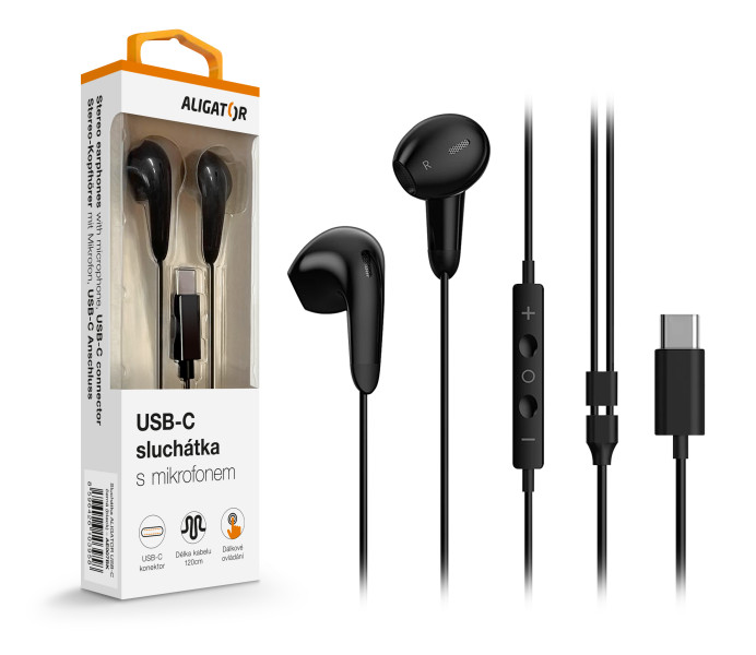 Kufje ALIGATOR AE007/USB-C, të zeza