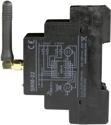 Kontrollues roletash Zamel SRM-22, radio, 2 kanale, 230V