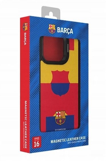 Mbrojtëse telefoni Barça Magnetic Leather Case, për iPhone 16, shumëngjyrëshe