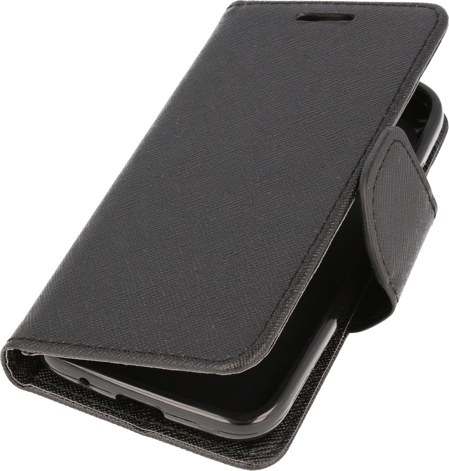 Kapak libri Fancy për Xiaomi Redmi 7, me portofol, magnetik, i zi