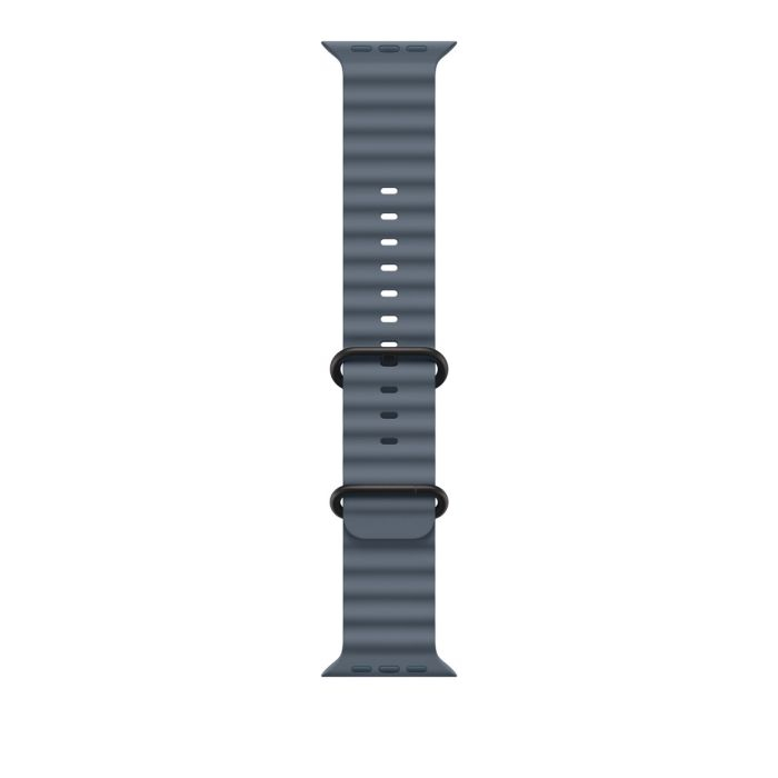 Apple Watch 49mm Band, Anchor Blue Ocean Band Extension, Black Titanium Finish