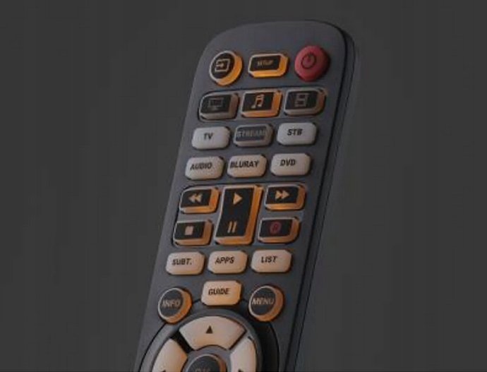 Telekomandë universale One For All Essential 6-way, 6 në 1, ndriçim i plotë, e zezë