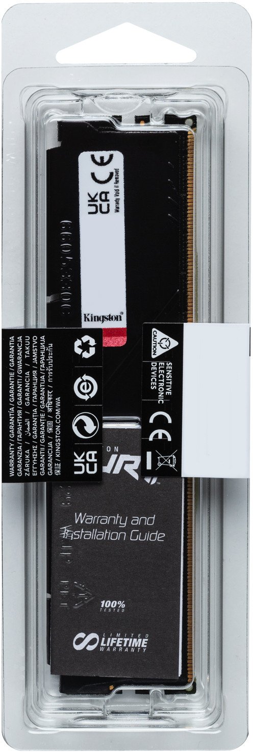 RAM Kingston FURY Beast, 32GB DDR5, 6000MT/s CL36, e zezë