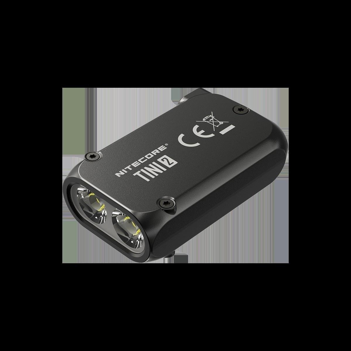 Llambë dore Nitecore Tini 2, 500 lumen, rikarikueshme USB C, e zezë