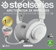 Слушалки гејминг SteelSeries Arctis Nova 3X Wireless, за Xbox, безжични, бели