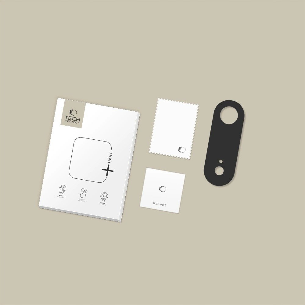 Заштитна маска за камера Tech-Protect Camalloy Fit+ за iPhone 17 Air Pro, алуминиумска легура, ултратенка, црна