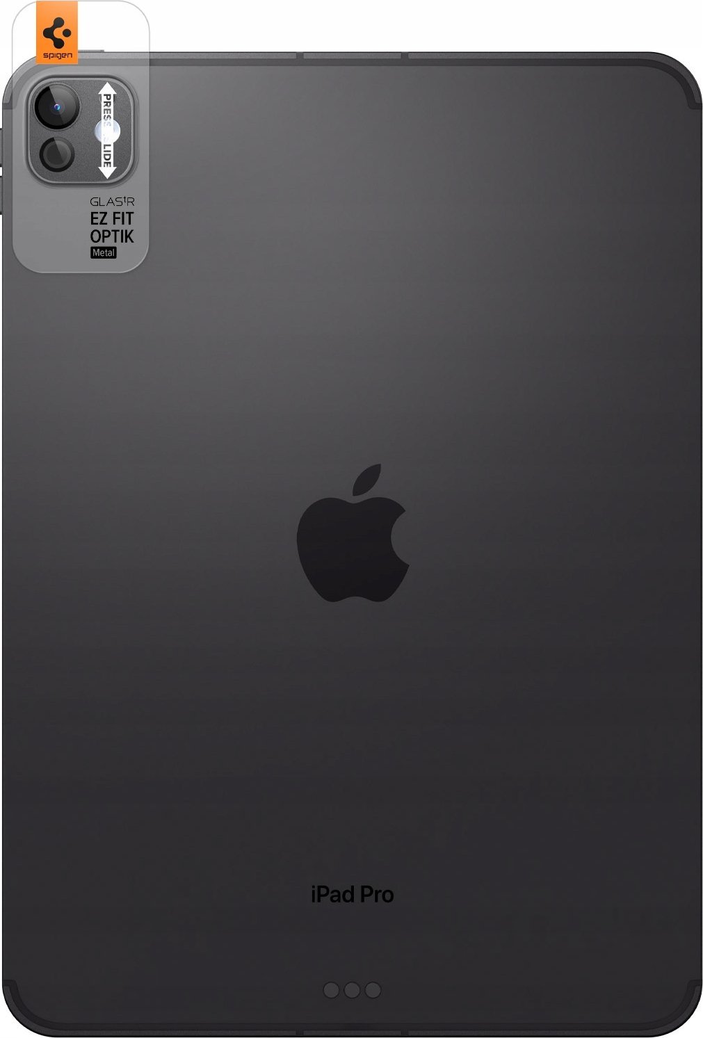 Xham kamere Spigen Glass TR EZ Fit Optik Metal, iPad Pro 13" 2024 dhe 11" 2024, 9H, Space Black