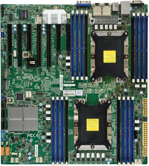 Pllakë amë Supermicro X11DPH-T Intel C624 LGA 3647 (Socket P) Extended ATX