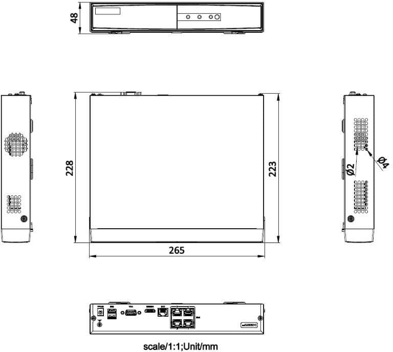 Videorekorder IP Hikvision DS-7104NI-Q1/4P/M(D)/PL, 4 kanale, 4 PoE, i zi