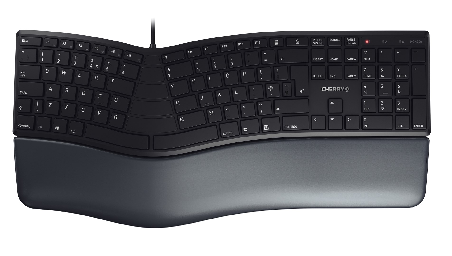 Tastierë ergonomike Cherry KC 4500 Ergo, USB, e zezë