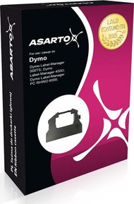 Shirit etiketues Asarto për Dymo S0720930, për LabelManager 450D 500TS, tekst i zi në sfond të bardhë