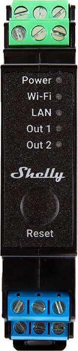 Rele inteligjente Shelly Pro 2PM, 2 kanale, WiFi LAN Bluetooth, matje energjie