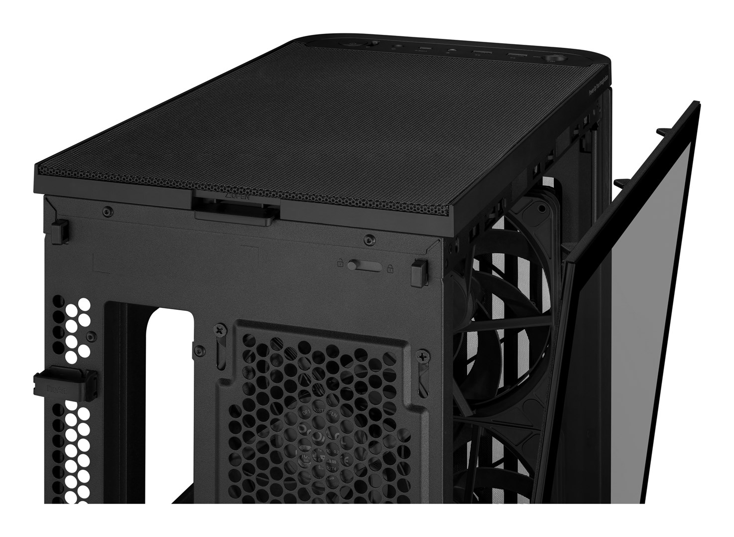 Kuti PC ASUS ProArt PA401 Wood Edition, Mid Tower, xham i temperuar, e zezë