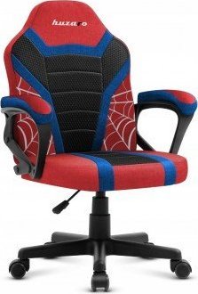 Karrige gaming për fëmijë Huzaro Ranger 1.0 Spider, deri 130 kg, motiv merimange, e zezë me të kuqe dhe blu